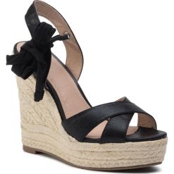 Espadryle JENNY FAIRY - LS4981-07 Black. Czarne espadryle damskie Jenny Fairy, bez wzorów, ze skóry ekologicznej, bez obcasa, na obcasie. Za 119,99 zł.