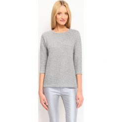 Sweter damski klasyczny. Szare swetry damskie z dzianiny, eleganckie. W wyprzedaży za 24,99 zł.