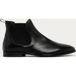 Aldo - Sztyblety skórzane. Czarne buty wizytowe męskie ALDO, ze skóry, z okrągłym noskiem, bez zapięcia. Za 559,90 zł.