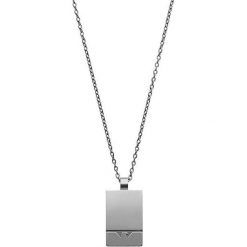 Emporio Armani Mężczyźni Stali Naszyjnik egs2302040. Szare naszyjniki męskie marki Emporio Armani. W wyprzedaży za 374,00 zł.