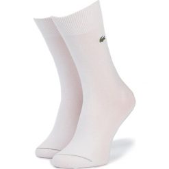 Skarpety Wysokie Damskie LACOSTE - RA6300 White 001. Białe skarpetki damskie Lacoste, bez wzorów, z elastanu. Za 49,00 zł.