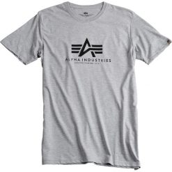 Koszulka Alpha Industries Basic 100501-17 - szary. Szare koszulki męskie Alpha Industries, m, bez wzorów, bez kołnierzyka, bez rękawów. Za 64,99 zł.