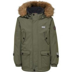 Kurtka zimowa w kolorze khaki. Brązowe kurtki chłopięce Legowear, na zimę, bez wzorów, bez kaptura. W wyprzedaży za 279,95 zł.