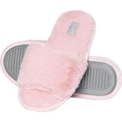 Soxo - Kapcie. Różowe kapcie damskie Soxo, z materiału. Za 49,99 zł.