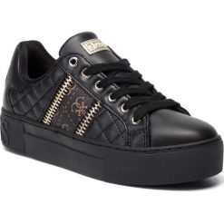 Sneakersy GUESS - Mayby FL8MAY FAL12 BLACK. Czarne półbuty damskie Guess, ze skóry ekologicznej. W wyprzedaży za 399,00 zł.