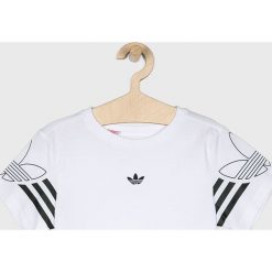 Adidas Originals - T-shirt dziecięcy 128-176 cm. Białe t-shirty chłopięce adidas Originals, z nadrukiem, z bawełny, bez rękawów. Za 99,90 zł.