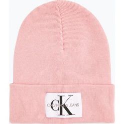 Calvin Klein Jeans - Czapka damska z dodatkiem kaszmiru, różowy. Szare czapki damskie marki Calvin Klein Jeans, na zimę, z jeansu. Za 179,95 zł.