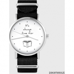 Zegarek - It is always time for... - czarny. Czarne zegarki męskie Pakamera. Za 129,00 zł.