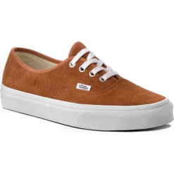 Tenisówki VANS - Authentic VN0A38EMU5K (Pig Suede) Leather Brown. Brązowe tenisówki męskie Vans, z gumy. W wyprzedaży za 239,00 zł.