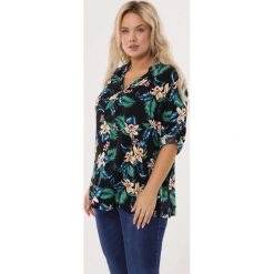 Czarna Koszula Oppugn. Czarne bluzki damskie Born2be, na imprezę, xl, bez wzorów, bez kołnierzyka, z długim rękawem. Za 49,99 zł.
