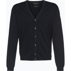 Finshley & Harding - Sweter męski – Pima-Cotton/Kaszmir, niebieski. Czarne swetry rozpinane męskie marki Finshley & Harding, w kratkę. Za 179,95 zł.