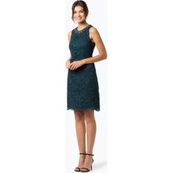 Marie Lund - Damska sukienka koktajlowa, niebieski. Niebieskie sukienki balowe Marie Lund, na imprezę, w koronkowe wzory, z koronki, z krótkim rękawem, mini. Za 699,95 zł.