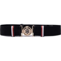 Pasek Damski TOMMY HILFIGER - Elastic Waist Belt 4.0 AW0AW08004 BDS. Czarne paski damskie TOMMY HILFIGER, w paski, ze skóry ekologicznej. W wyprzedaży za 219,00 zł.