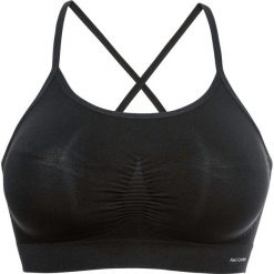 Biustonosz bustier "Feel comfort" bonprix czarny. Czarne biustonosze bonprix, bez wzorów, z materiału. Za 49,99 zł.