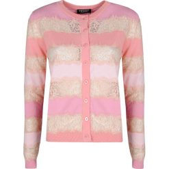 Twinset Kardigan. Swetry damskie Twin Set, w koronkowe wzory, z dzianiny, z długim rękawem, długie, bez kaptura. Za 349,00 zł.