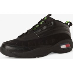 Tommy Jeans - Tenisówki męskie z dodatkiem skóry, czarny. Czarne trampki męskie Tommy Jeans, bez wzorów, z jeansu, bez zapięcia. Za 649,95 zł.