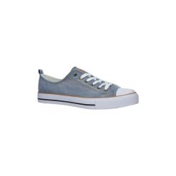 Tenisówki męskie: Buty American Niebieskie trampki jeansowe sznurowane LH-18-DSLN-JEANS-3/4
