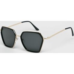 Answear - Okulary. Czarne okulary przeciwsłoneczne damskie ANSWEAR. W wyprzedaży za 49,90 zł.