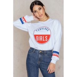 Bluzy damskie: Colourful Rebel Bluza Boyfriend – White,Multicolor
