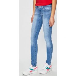Only - Jeansy Coral. Niebieskie jeansy damskie skinny marki ONLY, z elastanu, z obniżonym stanem. Za 169,90 zł.