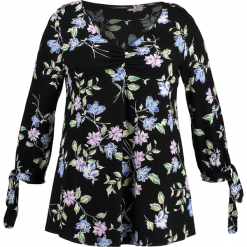 Bluzki asymetryczne: Evans FLORAL RUCHED BUST Bluzka z długim rękawem multi