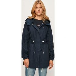 Tommy Jeans - Parka. Niebieskie kurtki damskie Tommy Jeans, s, bez wzorów, z bawełny, krótkie, z kapturem. W wyprzedaży za 419,90 zł.
