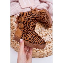 Dziecięce Botki Śniegowce Z Futerkiem Leopard Fiona. Botki dziewczęce FRROCK. Za 89,00 zł.