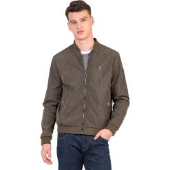 Kurtka w kolorze khaki. Brązowe kardigany męskie Polo Club Men, m, z haftami, bez kaptura. W wyprzedaży za 239,95 zł.