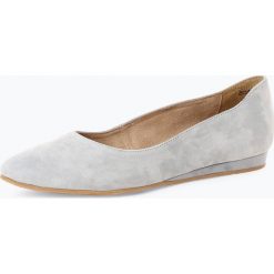 Tamaris - Damskie baleriny ze skóry, niebieski. Niebieskie baleriny damskie Tamaris, bez wzorów, ze skóry, eleganckie, bez obcasa. Za 259,95 zł.