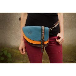 ARIA nerka/torebka skórzana etno aztecka turkus. Nerki damskie Pakamera, bez wzorów, ze skóry, etno, bez dodatków. Za 290,00 zł.