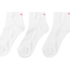 Buty sportowe dziewczęce: Skarpetki (3 pary) dla dużych dziewcząt JSOD400 – biały+biały+biały