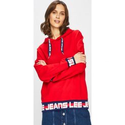 Lee - Bluza. Czerwone bluzy damskie z kapturem marki Lee, s, z bawełny. Za 299,90 zł.