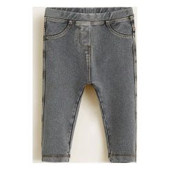 Mango Kids - Legginsy dziecięce Marina 92-104 cm. Szare spodnie dziewczęce Mango Kids, bez wzorów, z elastanu, marine. Za 35,90 zł.