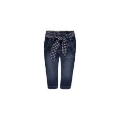 STEIFF Girls Spodnie jeans blue denim. Niebieskie spodnie niemowlęce marki Steiff, z bawełny. Za 169,00 zł.