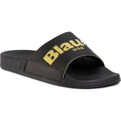 Klapki BLAUER - S0PALM01/PUC Black. Czarne klapki damskie Blauer, bez wzorów, z tworzywa sztucznego, bez obcasa. W wyprzedaży za 129,00 zł.