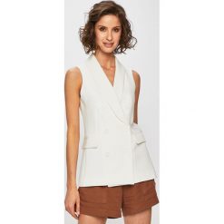 Answear - Kamizelka. Białe kamizelki damskie ANSWEAR, s, bez wzorów, z elastanu, bez kaptura. Za 149,90 zł.