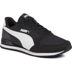 Sneakersy PUMA - ST Runner V2 NL Jr 36529301 Black 1. Czarne półbuty damskie Puma, bez wzorów, ze skóry ekologicznej, bez obcasa, na płaskiej podeszwie, bez zapięcia. Za 199,99 zł.