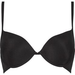 Biustonosz push-up w kolorze czarnym. Czarne biustonosze COTONELLA, bez wzorów. W wyprzedaży za 25,95 zł.