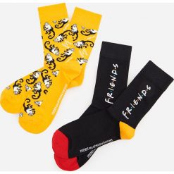 Bawełniane skarpety Friends 2 pack - Żółty. Żółte skarpetki męskie Reserved, bez wzorów, z bawełny. Za 29,99 zł.
