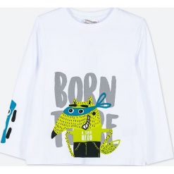 Coccodrillo - Longsleeve dziecięcy 92-122 cm. Białe t-shirty chłopięce COCCODRILLO, z nadrukiem, z dzianiny, z długim rękawem. Za 45,90 zł.