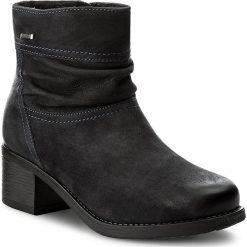 Botki LASOCKI - MELITA-04 Granatowy. Niebieskie buty zimowe damskie marki Lasocki, z nubiku, na obcasie. Za 229,99 zł.