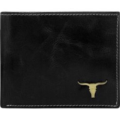 Portfel męski skórzany Buffalo Wild RM-02-BAW 2. Czarne portfele męskie BUFFALO WILD, bez wzorów, ze skóry. Za 49,90 zł.