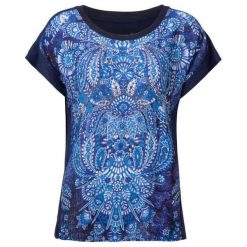 Desigual Koszulka Damska Ts Navajos M Ciemny Niebieski. Niebieskie bluzki damskie marki Desigual, m, z materiału, z krótkim rękawem. Za 199,00 zł.