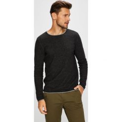 Selected - Sweter. Niebieskie swetry męskie marki Selected, xl, bez wzorów, z bawełny, z okrągłym kołnierzem, bez kaptura. W wyprzedaży za 69,90 zł.