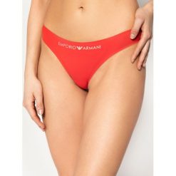 Stringi Emporio Armani Underwear 162468 0P284 00074. Czerwone stringi damskie Emporio Armani Underwear, m, bez wzorów, z elastanu. W wyprzedaży za 119,00 zł.