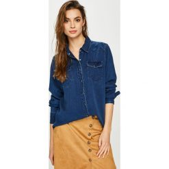 Answear - Koszula ORIENT EXPRESS. Niebieskie bluzki damskie ANSWEAR, s, z poliesteru, klasyczne. W wyprzedaży za 49,90 zł.