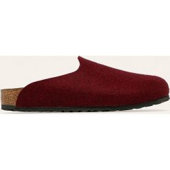 Birkenstock - Kapcie Amsterdam. Brązowe kapcie damskie Birkenstock, ze skóry. W wyprzedaży za 179,90 zł.