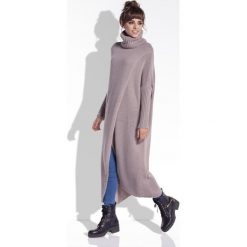 Długi sweter F343. Swetry damskie Fobya, uniwersalny, bez wzorów. Za 190,00 zł.