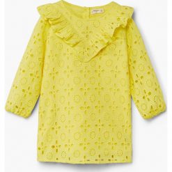 Sukienki dziewczęce: Mango Kids – Sukienka dziecięca Yellow 92-104 cm