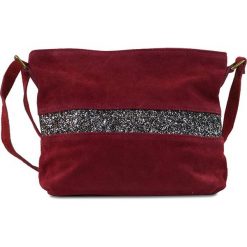 Torebki klasyczne damskie: Skórzana torebka „Nicole” w kolorze bordowym – 30 x 23 x 1 cm